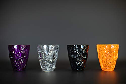 40 Bulk Halloween Skull Party Favor Shot Glasses or Dessert Cups